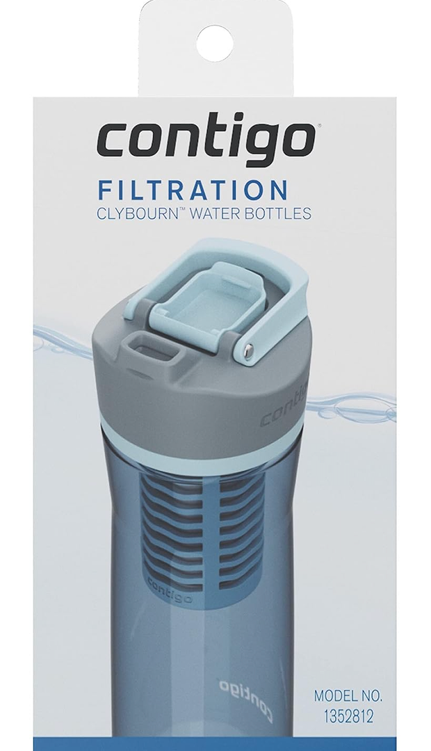 Contigo Replacement Filter for Clybourn FreeFlow Filter Water Bottle with AUTOSEAL Lid, Pack of 2