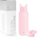 Simple Modern Water Bottle with Straw and Chug Lid Vacuum Insulated Stainless Steel Metal Thermos Bottles | Reusable Leak Proof BPA-Free Flask for Sports, Gym | Summit Collection | 32oz, Blush