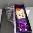 Jexine Cute Plush Bear Bouquet Wrapped Box, One Dozen Long Stemmed Flower Stuffed Plush Bears Wedding Anniversary Graduation Valentine's Day Mother's Day(Purple)
