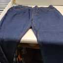 Plus Size Baggy Jeans for Men Elastic Waist Pull On Denim Pants Drawstring Straight Loose Jean Sweatpants  (Navy, XL)