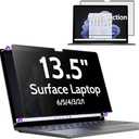 Peslv Privacy Screen for 13.5 Inch Surface Laptop 6/5/4/3/2/1, MagicSuction™ Removable Anti Spy Black Protector, Glare Blue Light Filter for Microsoft Laptop Computer Monitor