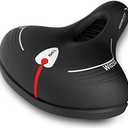 Wittkop Oversized Bike Seat for Peloton Bike & Bike+, Comfort Bicycle Seat, Compatible with Peloton, Spin, Road or Exercise Bikes, Wide Bike Saddle Replacement for Men & Women