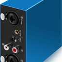 6.35&XLR 1/4TRS RCA 3.5mm AUX Input Output Multi Channels Ground Loop Noise Isolator Gold Coating Audio Hum Eliminator Speaker Noise Filter Aluminum Shell HIFI Stereo Audio Player (Blue)