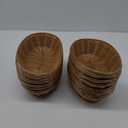 15 Pack 9 Inch 23 cm Oval Bread Baskets, Woven Bread Baskets, Yellow Food Storage Basket for Serving Vegetables, Fruit