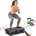 AXV Vibration Plate Fitness Platform Exercise Machine Vibrating Lymphatic Drainage Shaking Full Body Shaker Workout Vibrate Stand Shake Board Sport Gym for Weight Loss Fat Burner for Women Men