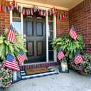 CAINANEL Buffalo Plaid Outdoor Rug Front Door Mat 27.5'' x 43'' Black and White Front Porch Rug Welcome Doormats for Farmhouse Entrance Porch Outdoors Decor