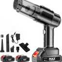 Handheld Car Vacuum Cleaner,4 in 1 Portable Vacuum Cleaner Cordless,18000PA High Power Suction & Blower Fast Charging Vacuum Cleaning for Car,Home,Office,Pet (Black)