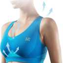 LP SUPPORT 235Z High Impact Sports Bras for Women - Workout, Gym, Yoga Bra for Ultimate Comfort & Support (Blue, S)
