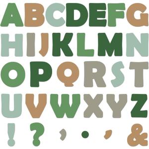 150 PCS Large 7" Bulletin Board Letters Set, Sage Green Eucalyptus Classroom Alphabet Cutout Letter for Bulletin Board Display Home School, A Great Helper to Inspire Students' Learning Interest