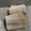 BSICPRO Bathroom Rugs and Mats Sets, 2 Piece Thick Absorbent Chenille Bath Mat Rug Set Non Slip, Soft Shaggy Bath Room Floor Mats for Bathroom, Machine Washable (20" x 32" Plus 16" x 24", Beige)