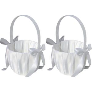 Wedding Flower Girl Basket Vintage Flower Basket Jute Roses Rustic Wedding Flower Girl Basket (D)