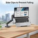 MOUNT PRO Laptop Arm Mount for Desk, 2 in 1 Function Monitor Laptop Stand, Fits Max 17" Notebook and 32" Computer Screen, Aluminum Single Monitor Holder with Adjustable Tray, Holds up to 22lbs