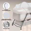 DUOMI Bassinet Cover for Cats with Two-Way Zipper,Portable Bassinet Mosquito Net Cover,Mosquito Net to Keep Pets Out(White), Full