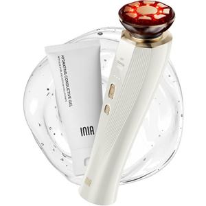 INIA 3-in-1 Red Light Therapy for Face and Neck Beauty Device for Puffiness & Skin Firming Skincare Tool (White)