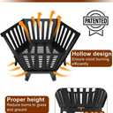 22.5 Inch Portable Hexagon Fire Pit with Travel Bag Smokeless Patented Design Outdoor Wood Burning Fire Pit for Camping, Backyard, Patio, Bonfire, Picnic and BBQ, Vertical Hollow Style