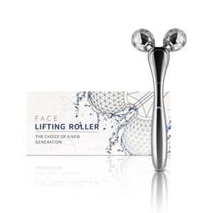 3D Facial Massager Rollers Facial Lifting Massager, Skin Care Face Body Massager Firming Tools for Body Relaxation Massage, Kneading, Body Slimming and V-Shaped Face Lift, Anti-Wrinkle (Silver)
