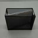 Hanging File Organizer, Letter-Size File Holder Filing Box with 5 Hanging Folders, Metal Mesh Desk File Folder Storage(No Assembly Required) (with 5 Grey Folders)