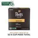 Peet's Coffee, Medium Roast Single Serve Coffee Pods, 100% Arabica Coffee - Caf Domingo 32 Count (1 Box of 32 Pods)