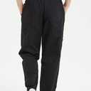 VOGRYE Scrub Pants for Men - Pants with 7 Pockets Waistband, Anti-Wrinkle Scrubs for Men (Black, XL)