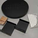 Wooden Couch Arm Tray, 12'' Space Adjustable Sofa Arm Table,Round Wood Chair Arm Table Sofa Armrest Tray for Thin & Wide Couches Arm,Snack Armchair Couch Companion, Black