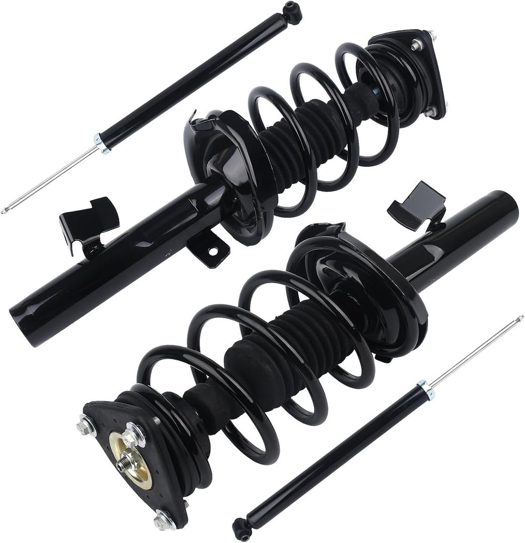 PAROD 4Pcs Front & Rear Shock Absorbers Struts Fit for 2004-2009 Mazda 3 (Exc. MazdaSpeed), 2006-2010 Mazda 5, w/Coil Spring Assembly, Replace #172264 172263 343412