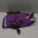 Fragralley Dog Coat with Harness Built in, Waterproof Windproof Reflective Warm Puffer Jacket, Fleece Lined Vest Winter Parka for Small, Medium, Large Dogs (Purple)