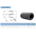 3/4" to 3/4" L075 Flexible 3-Piece L-Jaw Coupling Coupler Set & Rubber Spider for Log Wood Splitter,L Flexible Coupling L075-3/4-3/4