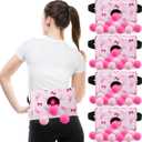 Yaomiao 4 Pack Bachelorette Party Shaking Swing Balls Game Set Includes 4 Set Strap Shake Box and 80 Balls for Birthday Bachelorette Bridal Shower Table Tennis Game(Pink Bow,Pink)