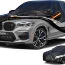 10 Layers Car Cover Waterproof All Weather for SUV,100% Waterproof Outdoor Car Covers Rain Snow UV Dust Protection. Custom Fit for BMW X3, Audi Q5, Nissan Rogue, Chevy Equinox,etc (A10-See vehicle size chart, Black)