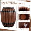 Seenelling Inflatable Wine Barrel Decor Western Cowboy Party Decor 23.62 in PVC Inflatable Cooler Barrel Pirate Party Decoration for Western Nautical Halloween Birthday Rodeo Wild West Photo Props