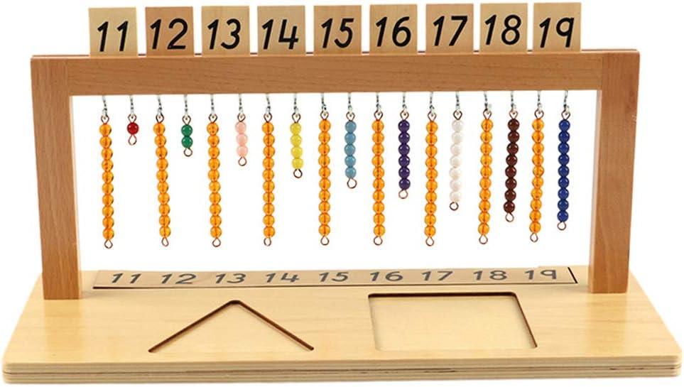 Montessori Hanger for Color Bead Stairs with Beads / Teen Bead Hanger with Beads Preschool Learning Material Montessori Math Material Early Development Toy Montessori Toy for Kids (Teen beads hanger)
