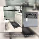 Bathroom Rug Non Slip  20x32 Washable Bath Mat for Bathroom and Shower Quick Dry Machine Washable Soft Rugs Non Slip Shower Mats Door Mat Bath Rug for Floor,Grey