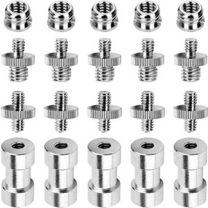 Anwenk 1/4 to 3/8 Screw Adapter Converter Threaded Screws Adapter Spigot Screw Mount Set for Camera Tripod Monopod Ballhead Flash Light Stand Shoulder Rig