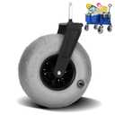 9" Balloon Rear Wheel & Fork Replacement for Catart Beach Wagon – All-Terrain PVC Material Tire, Shock Absorbing, Easy Installation