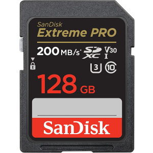 SanDisk 128GB Extreme PRO SDXC UHS-I Memory Card - C10, U3, V30, 4K UHD, SD Card - SDSDXXD-128G-GN4IN