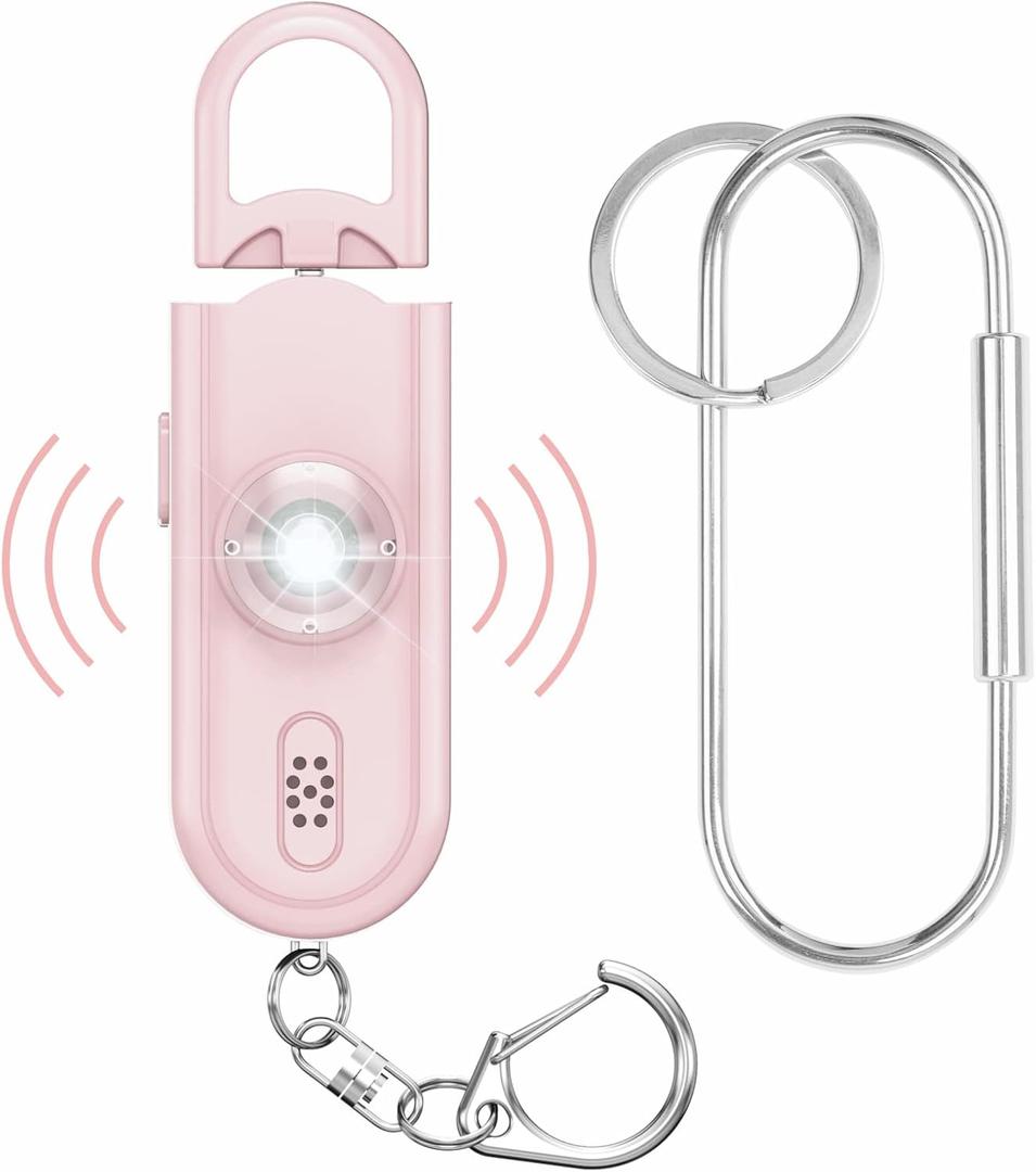 Personal Safety Alarm for Women, 130dB Loud Siren with SOS Strobe Light, Flashlight, 1000ft Audible Help Kids, Elderly Emergency Call, Self Defense Keychain for College Essentials