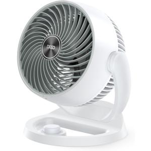 Dreo Fan for Bedroom, 12 Inches, 70ft Powerful Airflow, 28db Quiet Table Air Circulator Fans for Dorm Room, 120 Adjustable Tilt, 3 Speeds, Desktop Fan for Home, Office, Kitchen (White)