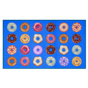 Booooom Jackson Classroom Rug Colorful Seating Classroom Carpet Elementary, Purple Preshool Area Education Rug for School (6.5x9.8ft, Donutse) (Polyester-lite-2)