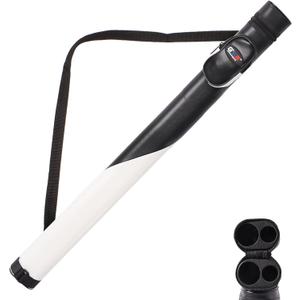 GSE Games & Sports Expert Billiard Cue Cases, 1x1 Deluxe Hard Billiard Pool Cue Stick Carrying Case, Pool Billiards Accessories  (Deluxe - Black/White)