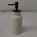 iDESIGN Westport Soap Pump Cream/Bronze: Ceramic & Metal, Hand Wash, 15oz Capacity