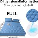 WESLEEPER Mattress Protector Waterproof Mattress Protector Mattress Bed Cover Super Soft Breathable Machine Washable Cover for Home, Bedroom, Hotel (Blue, Full)