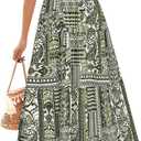 BTFBM Women's Clothing Wedding Guest Dresses Casual Boho Floral Short Sleeve Smocked Maxi Beach Spring Summer Dress 2026 (S)