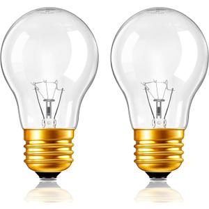 Oven Light Bulb A15 40W 120V Stove Light Bulbs Heat Resistant Appliance Bulb,Refrigerators Range Hood Stoves Microwaves Lava Lamp Replacement Bulb,E26 Medium Base 2700K Warm White Dimmable(Pack of 2)