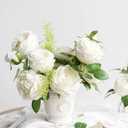Ling's moment Artificial Flowers Silk Austin Roses Silk Flowers Fake Roses w/Stem for Wedding Bouquets Centerpieces Party Home Decoration