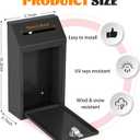 Metal Locking Mailbox Wall Mounted RustMail Case Lockable Mail Letterbox Suggestion Box for Home Office Outdoor Door, 10.24 x 5.71 x 2.75 Inch (Black)