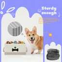 Dog Toy Basket with Lid, Dog Basket for Toys, Dogs Toy Box with Cotton Rope Handles, Collapsible Storage Bins for Pet Toys, Dogs Storage Organizer, Beige&Gray