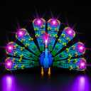 Upgraded Led Light Kit Compatible with Lego Exotic Peacock Building Set, Lights Decoration Compatible with Lego 31157 (Model Not Included)