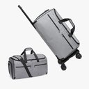 Bukere Rolling Garment Bag, Travel Garment Duffle Bag with Wheels, Carry on 3 in 1 Suit Luggage Bag with Detachable Trolley for Men Women Business Weekender