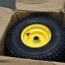 (2 Pack) MAXROLLORS 15x6.00-6 Front Tire and Wheel Assemblies Tubeless, 15x6-6 Replacement Compatible with John Deere 100 and D100 Series Riding Mowers, 3/4" Bearings, 3" Offset Hub, 4-Ply