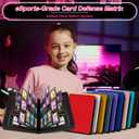WITHYU Toploader Binder 9 Pocket, Holds 288 Cards for 3" x 4" Rigid Cards, PU Leather Zipper Ringless Trading Card Album for TCG, MTG & Sports Card Storage, Suitable for Collectors and Gifting, Pink